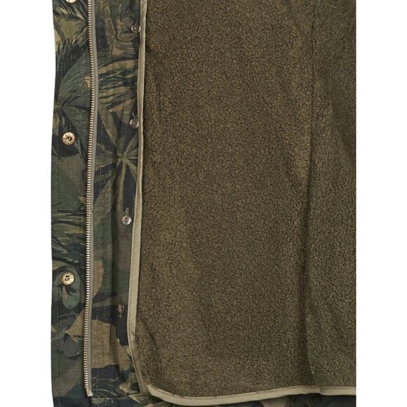 NWT Desigual cotton green & black tropical print camouflage sequined jacket, XS - Picture 10 of 16